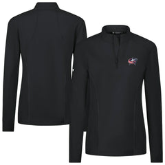 Columbus Blue Jackets Levelwear Women's Upright Quarter-Zip Pullover Black