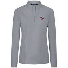 Columbus Blue Jackets Levelwear Women's Upright Quarter-Zip Pullover Gray