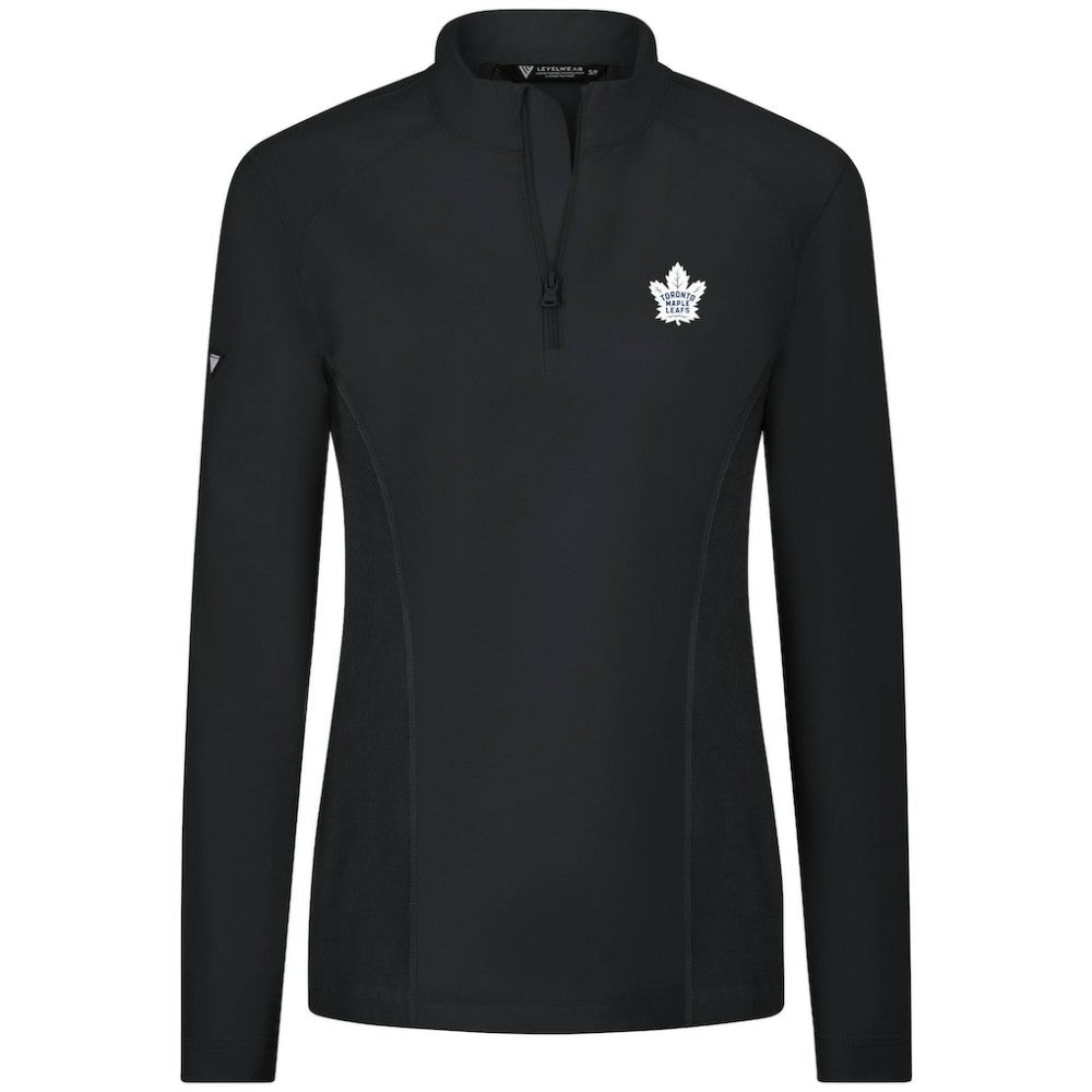 Toronto Maple Leafs Levelwear Women's Upright Quarter-Zip Pullover Black
