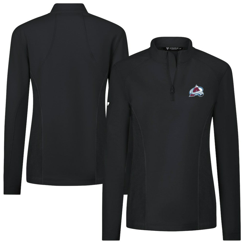 Colorado Avalanche Levelwear Women's Upright Quarter-Zip Pullover Black
