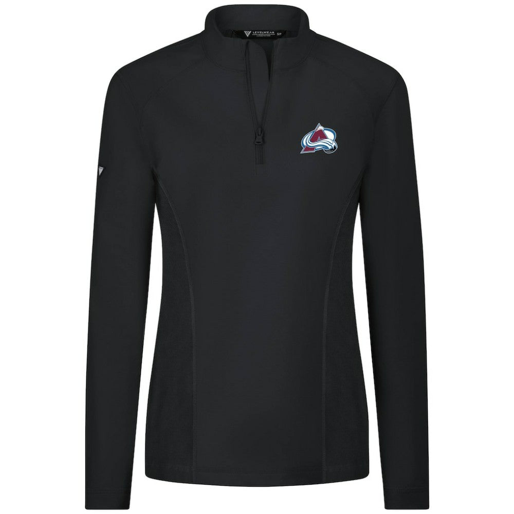 Colorado Avalanche Levelwear Women's Upright Quarter-Zip Pullover Black