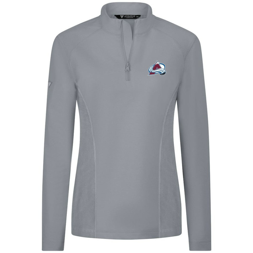 Colorado Avalanche Levelwear Women's Upright Quarter-Zip Pullover Gray