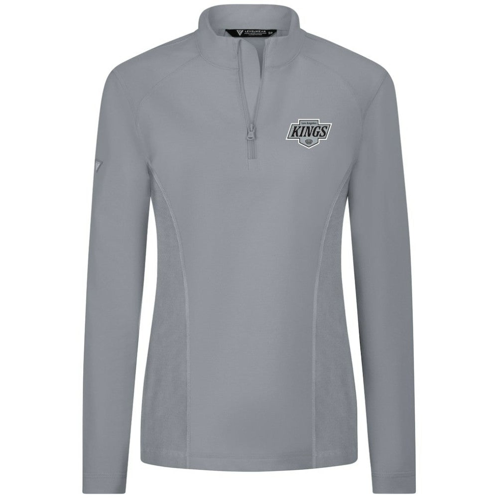 Los Angeles Kings Levelwear Women's Upright Quarter-Zip Pullover Gray