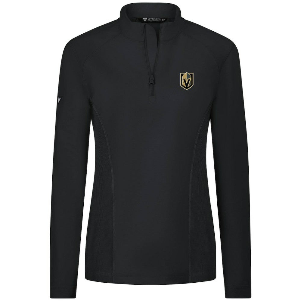 Vegas Golden Knights Levelwear Women's Upright Quarter-Zip Pullover Black