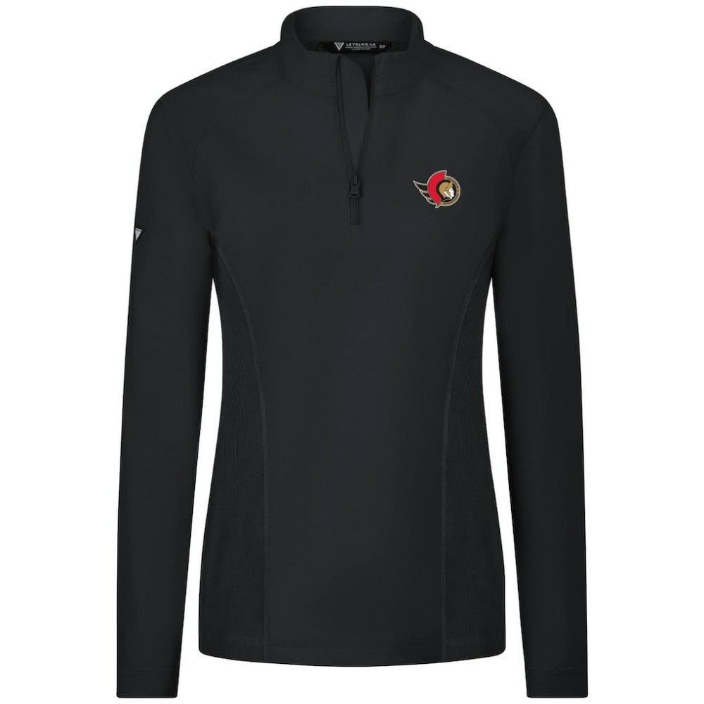 Ottawa Senators Levelwear Women's Upright Quarter-Zip Pullover Black