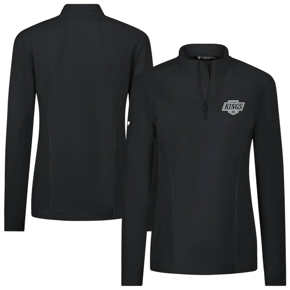 Los Angeles Kings Levelwear Women's Upright Quarter-Zip Pullover Black