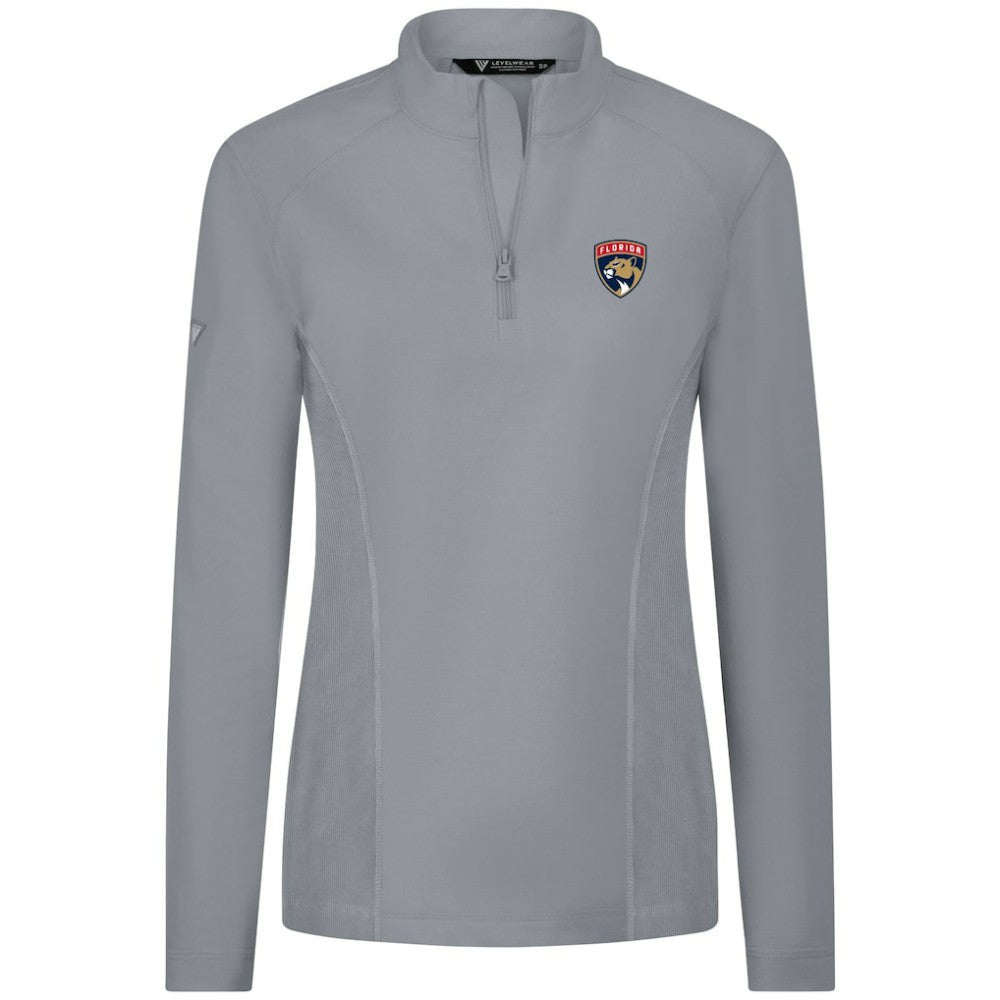 Florida Panthers Levelwear Women's Upright Quarter-Zip Pullover Gray