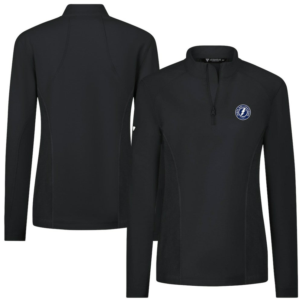Tampa Bay Lightning Levelwear Women's Upright Quarter-Zip Pullover Black