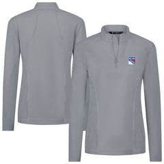 New York Rangers Levelwear Women's Upright Quarter-Zip Pullover Gray