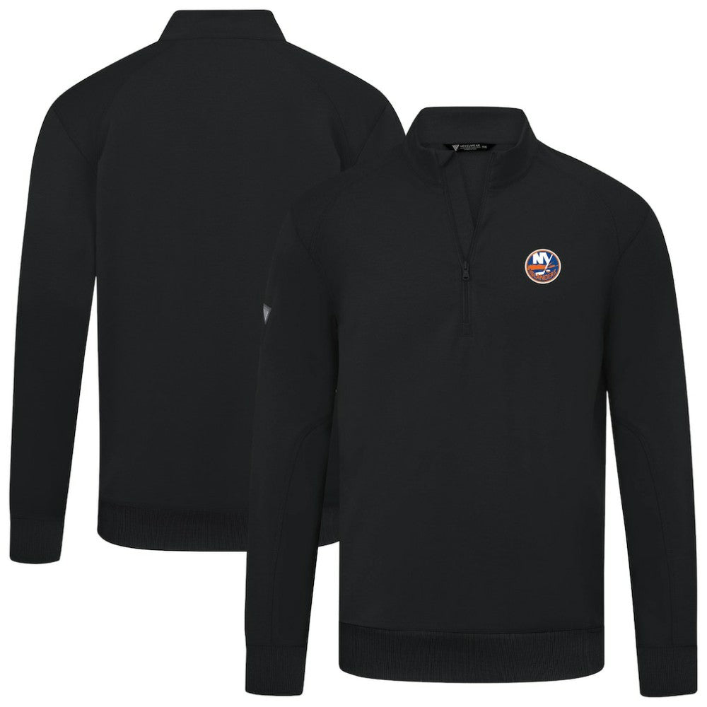 New York Islanders Levelwear Upright Tri-Blend Quarter-Zip Pullover Black