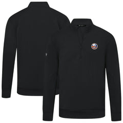New York Islanders Levelwear Upright Tri-Blend Quarter-Zip Pullover Black