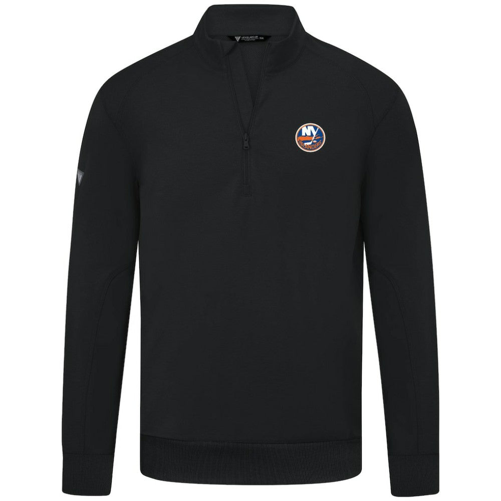 New York Islanders Levelwear Upright Tri-Blend Quarter-Zip Pullover Black