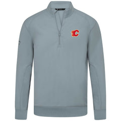 Calgary Flames Levelwear Upright Tri-Blend Quarter-Zip Pullover Gray