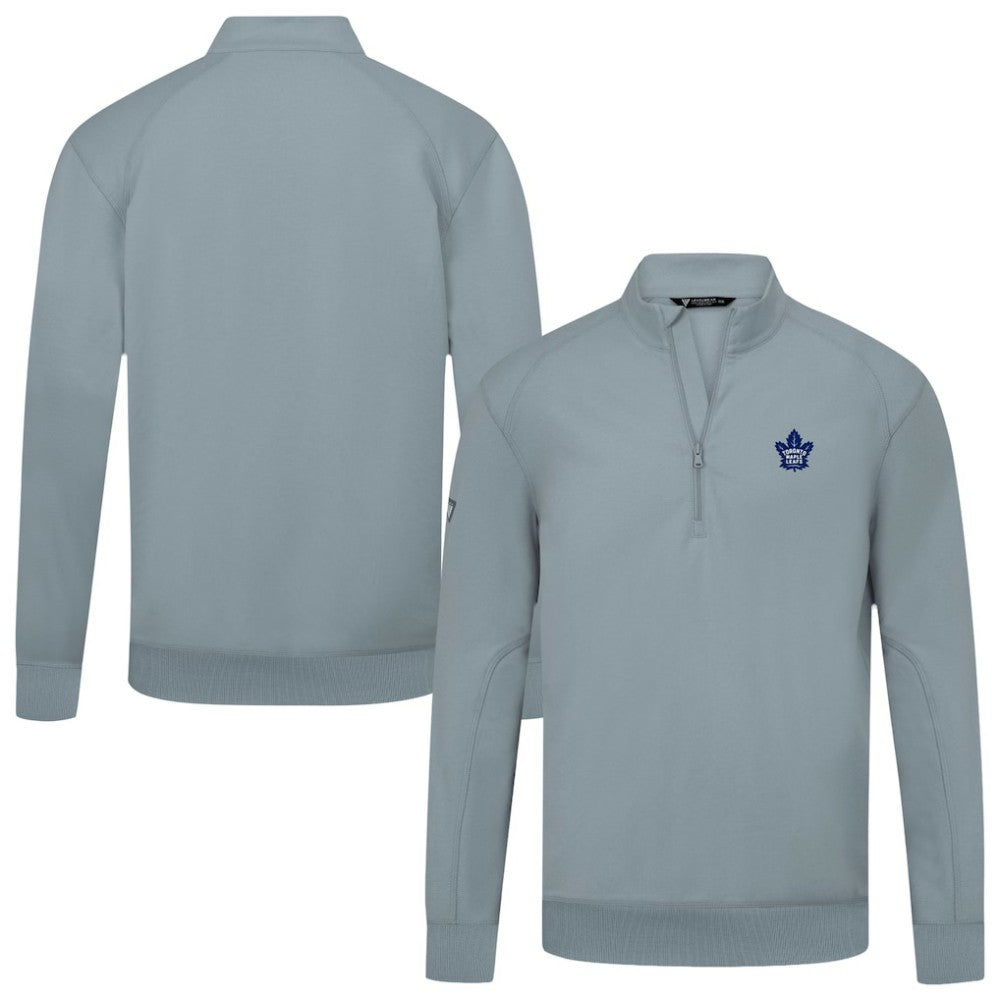 Toronto Maple Leafs Levelwear Upright Tri-Blend Quarter-Zip Pullover Gray