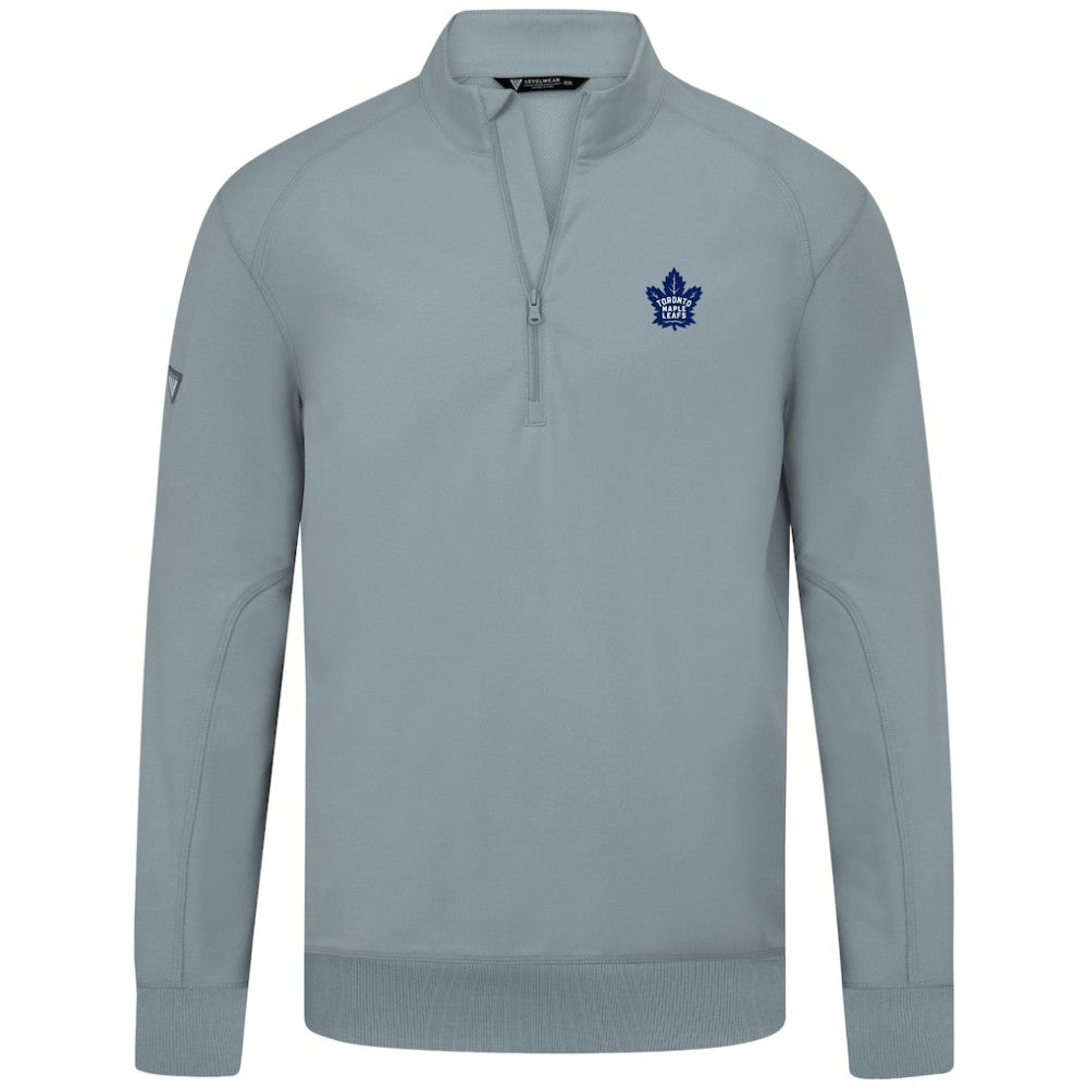 Toronto Maple Leafs Levelwear Upright Tri-Blend Quarter-Zip Pullover Gray