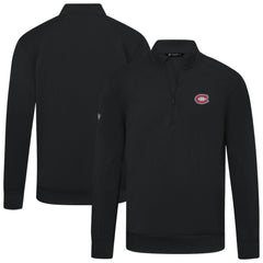 Montreal Canadiens Levelwear Upright Tri-Blend Quarter-Zip Pullover Black