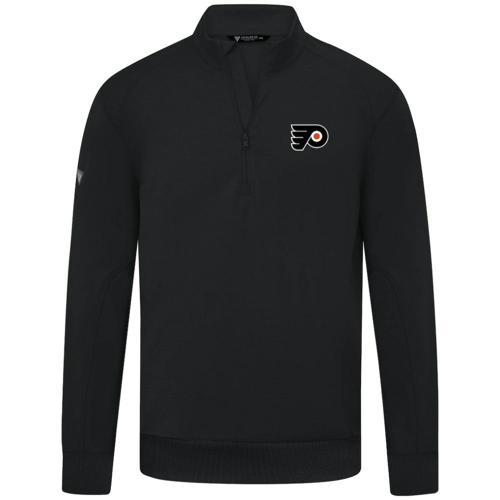 Philadelphia Flyers Levelwear Upright Tri-Blend Quarter-Zip Pullover Black