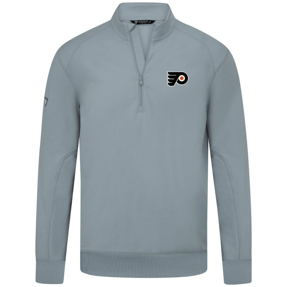 Philadelphia Flyers Levelwear Upright Tri-Blend Quarter-Zip Pullover Gray