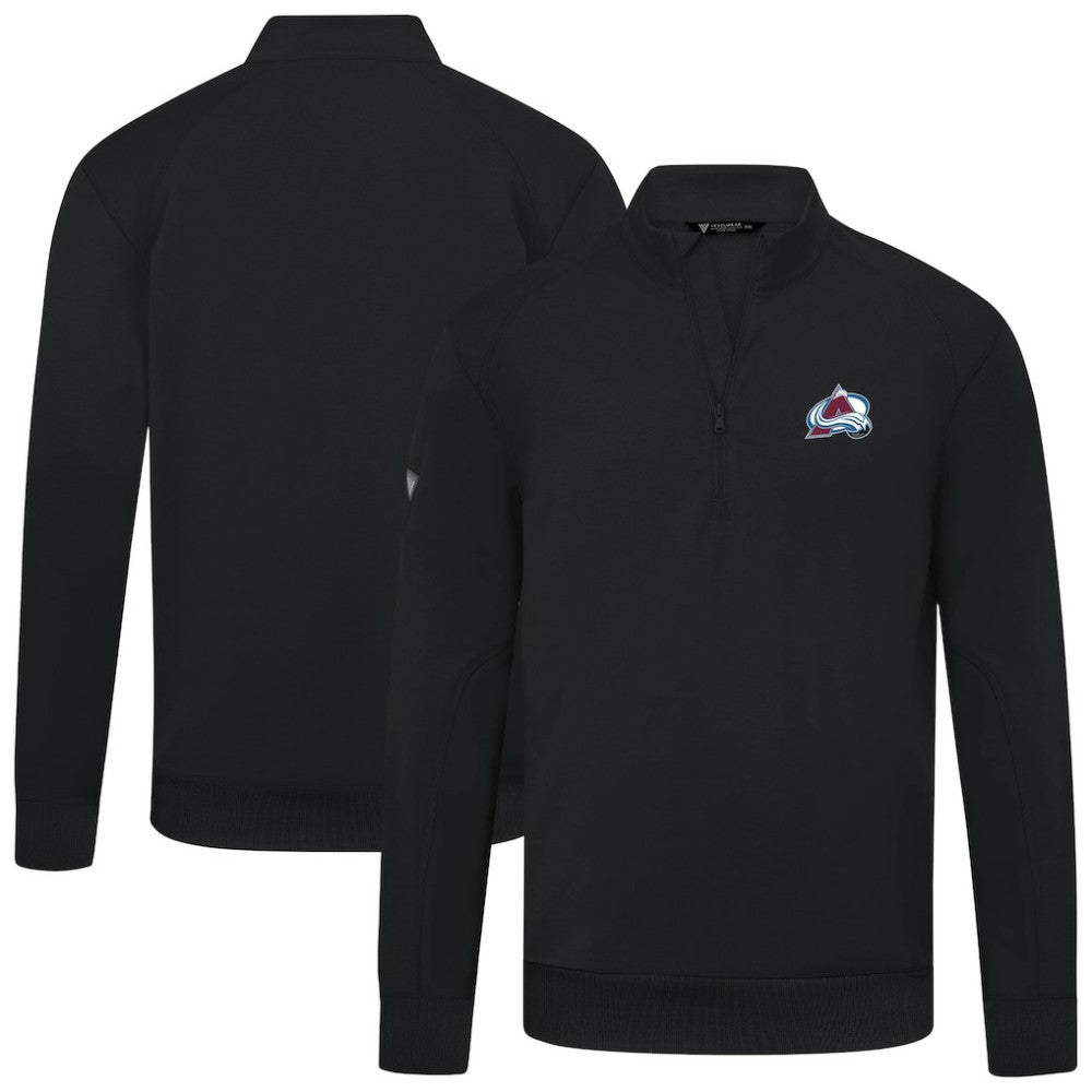 Colorado Avalanche Levelwear Upright Tri-Blend Quarter-Zip Pullover Black