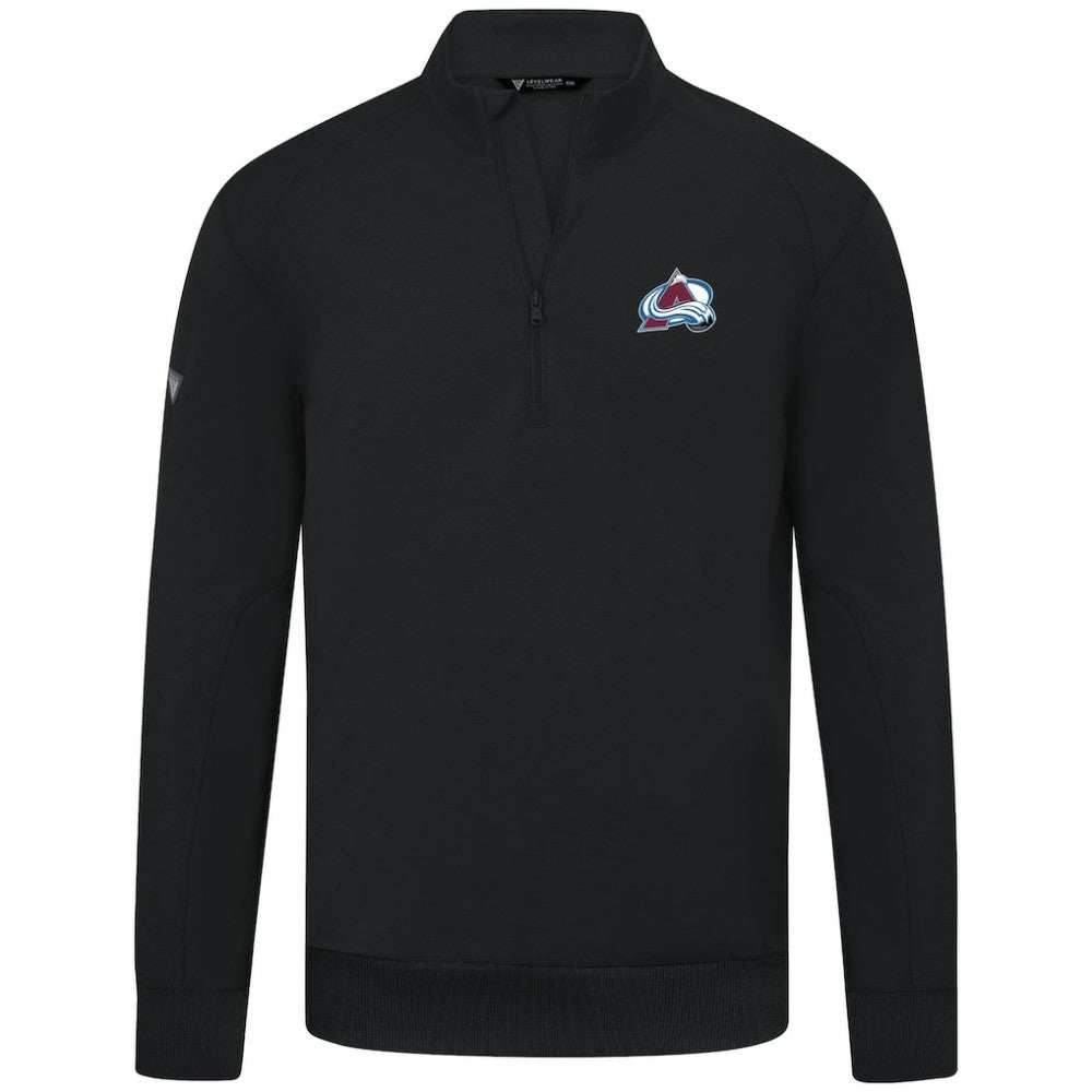 Colorado Avalanche Levelwear Upright Tri-Blend Quarter-Zip Pullover Black