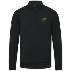 Minnesota Wild Levelwear Upright Tri-Blend Quarter-Zip Pullover Black