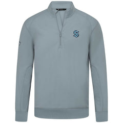 Seattle Kraken Levelwear Upright Tri-Blend Quarter-Zip Pullover Gray