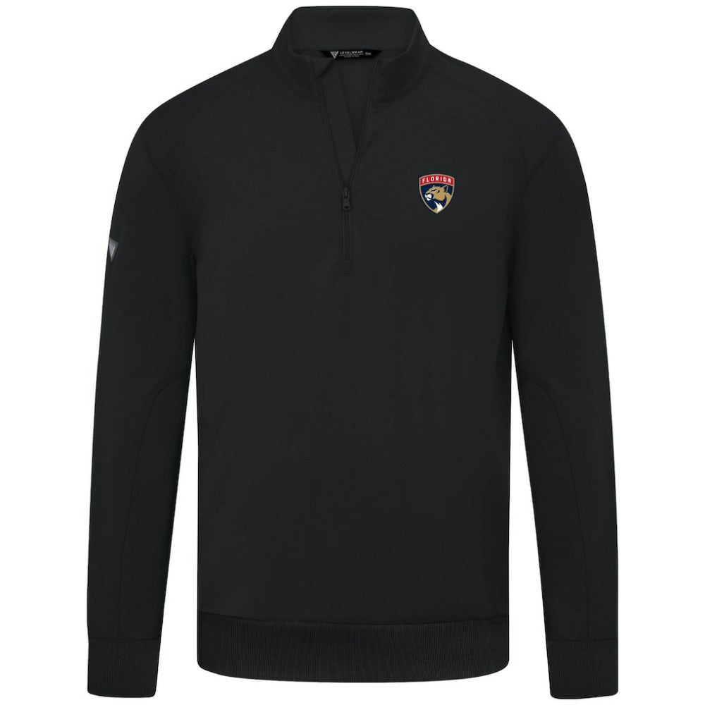 Florida Panthers Levelwear Upright Tri-Blend Quarter-Zip Pullover Black