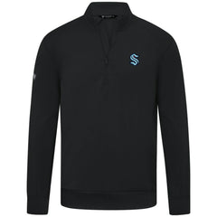 Seattle Kraken Levelwear Upright Tri-Blend Quarter-Zip Pullover Black