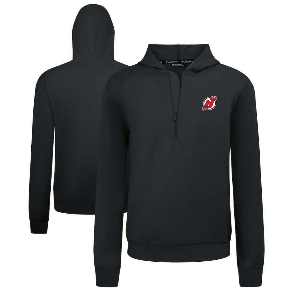 New Jersey Devils Levelwear Technic Quarter-Zip Pullover Hoodie Black