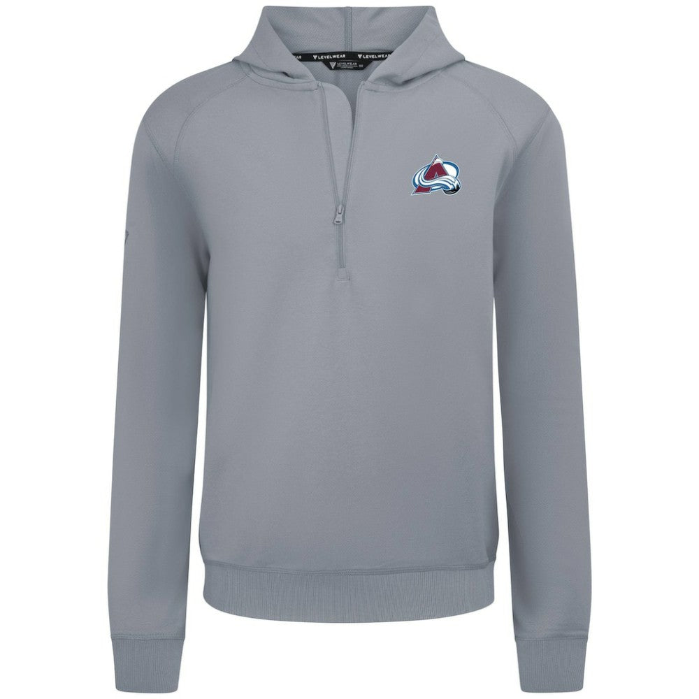 Colorado Avalanche Levelwear Technic Quarter-Zip Pullover Hoodie Gray