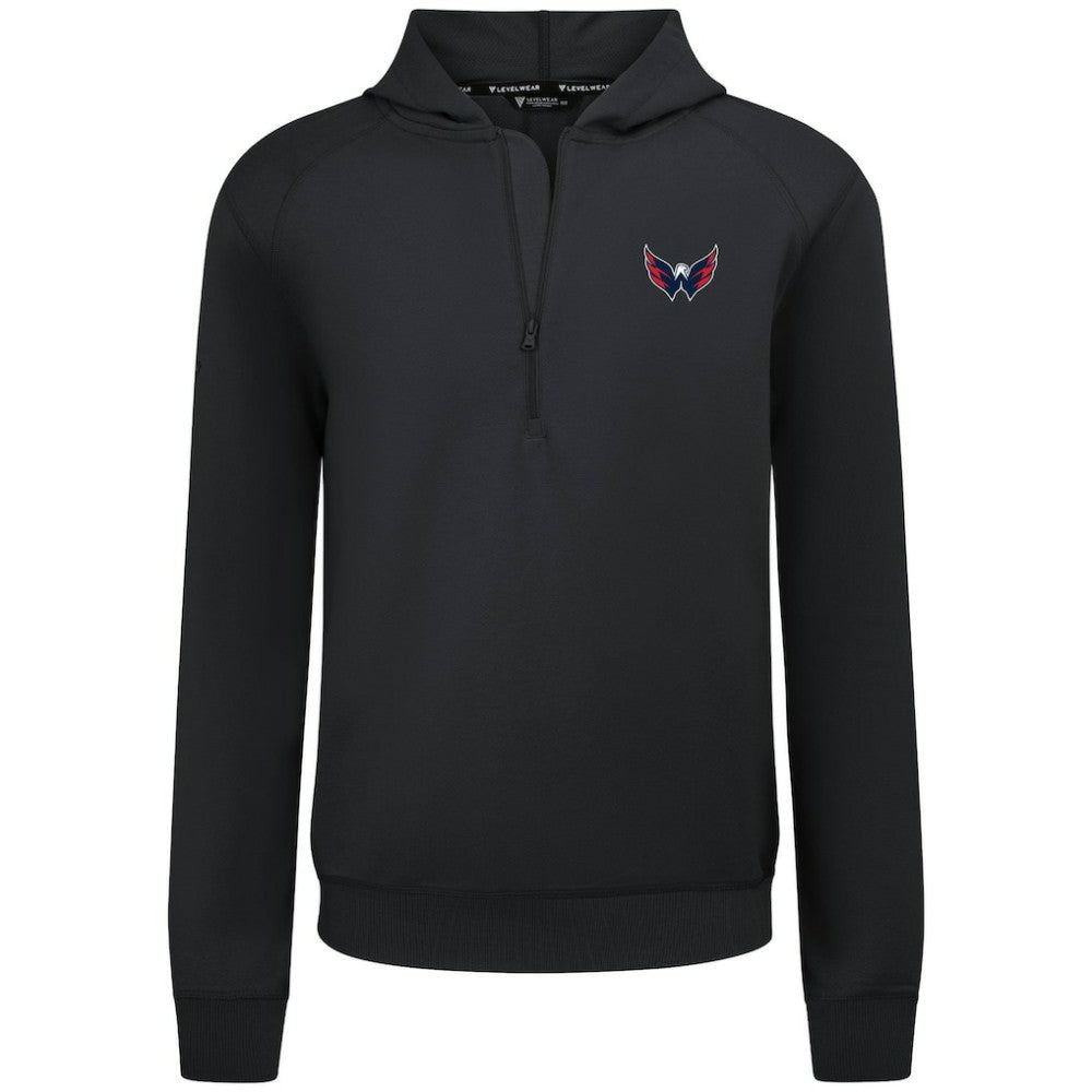 Washington Capitals Levelwear Technic Quarter-Zip Pullover Hoodie Black