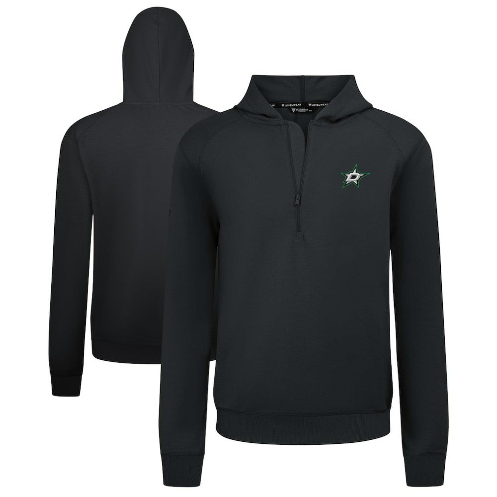 Dallas Stars Levelwear Technic Quarter-Zip Pullover Hoodie Black