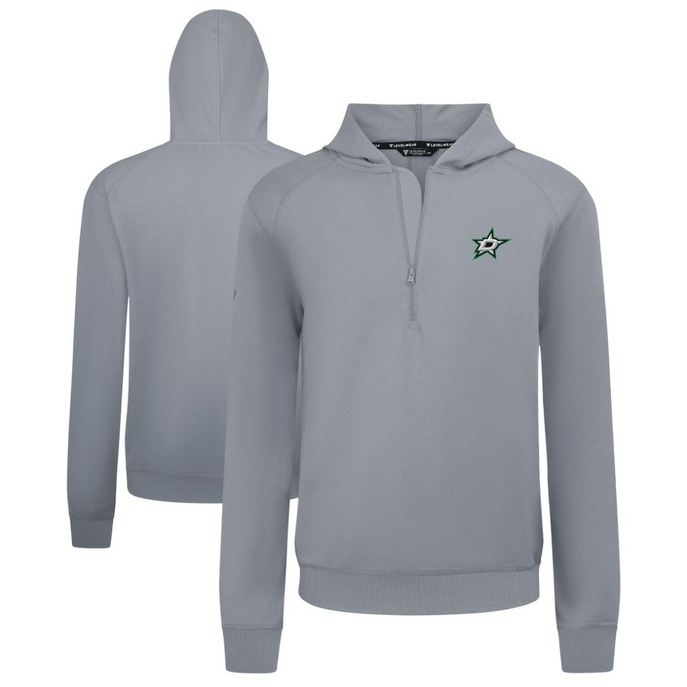 Dallas Stars Levelwear Technic Quarter-Zip Pullover Hoodie Gray