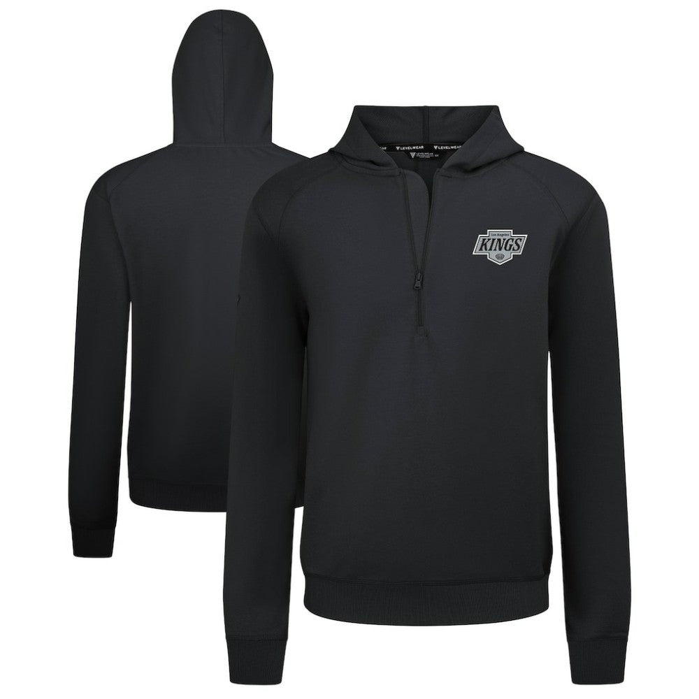 Los Angeles Kings Levelwear Technic Quarter-Zip Pullover Hoodie Black