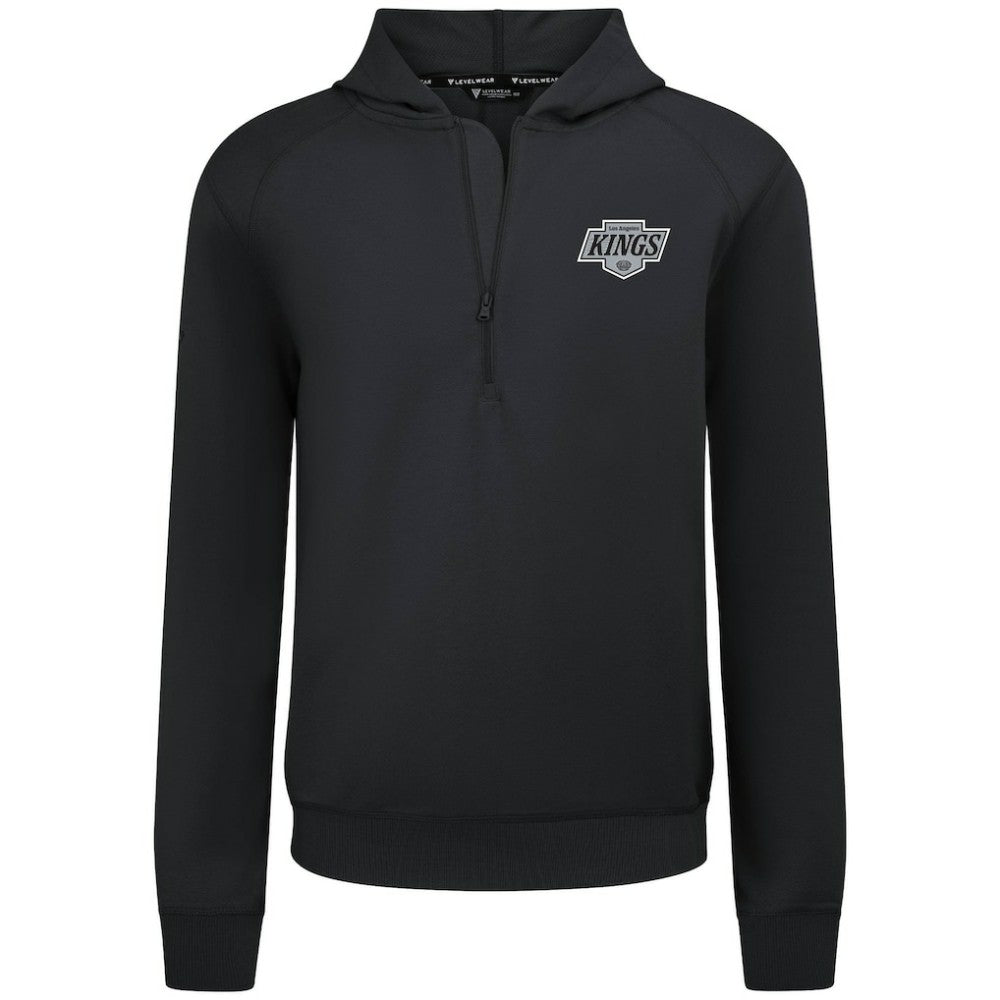 Los Angeles Kings Levelwear Technic Quarter-Zip Pullover Hoodie Black