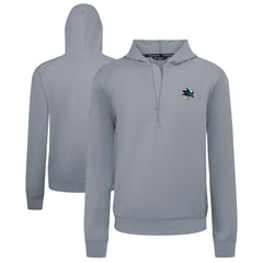 San Jose Sharks Levelwear Technic Quarter-Zip Pullover Hoodie Gray
