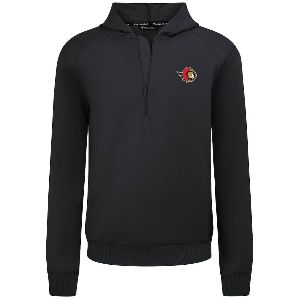 Ottawa Senators Levelwear Technic Quarter-Zip Pullover Hoodie Black