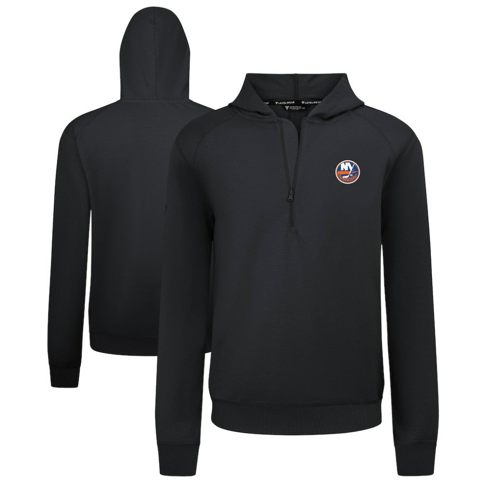 New York Islanders Levelwear Technic Quarter-Zip Pullover Hoodie Black