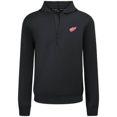Detroit Red Wings Levelwear Technic Quarter-Zip Pullover Hoodie Black