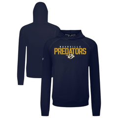 Nashville Predators Levelwear Mandate Carve Tri-Blend Pullover Hoodie Navy
