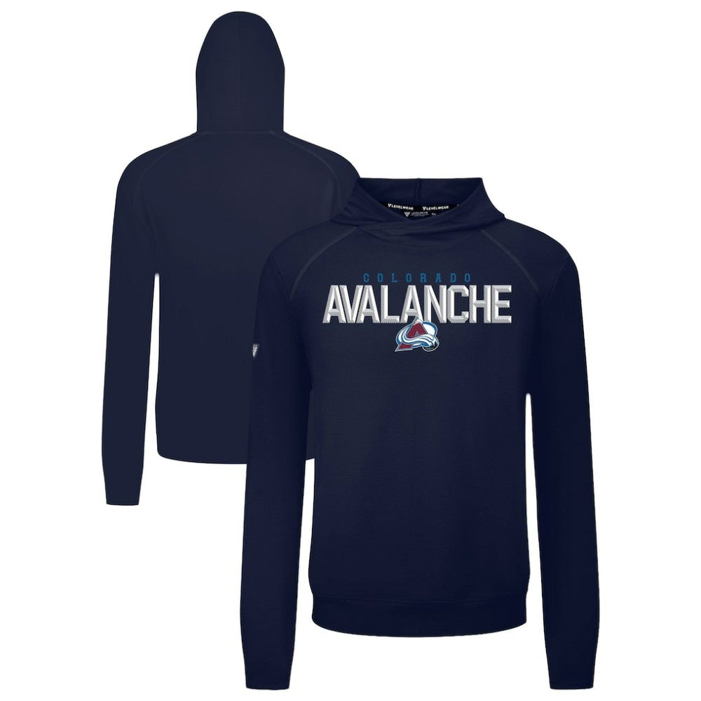 Colorado Avalanche Levelwear Mandate Carve Tri-Blend Pullover Hoodie Navy