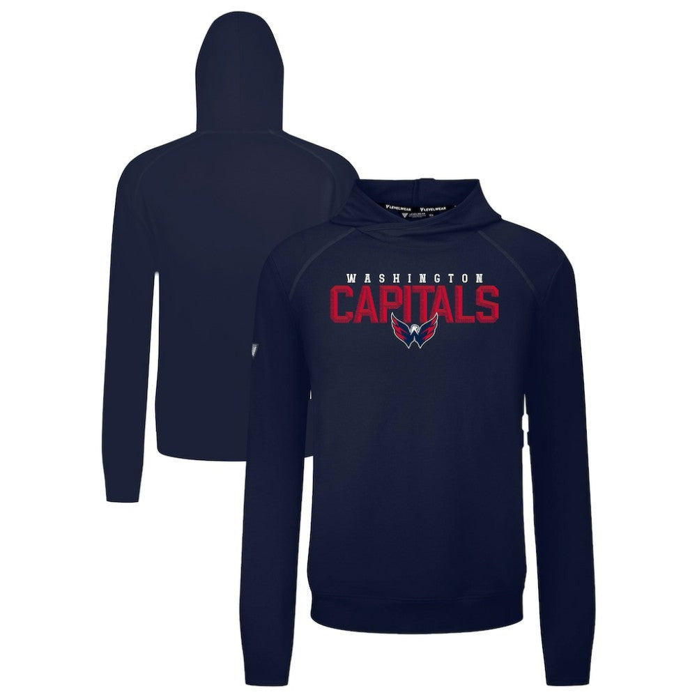 Washington Capitals Levelwear Mandate Carve Tri-Blend Pullover Hoodie Navy