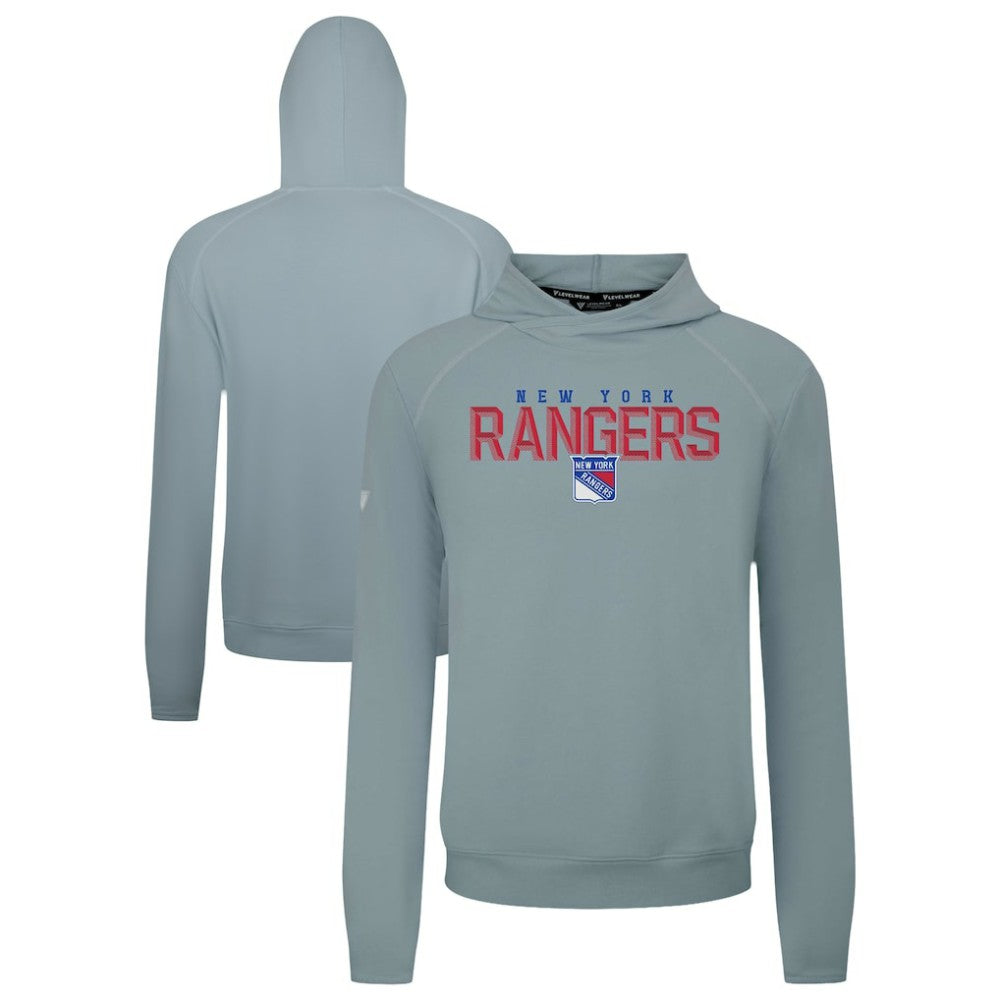 New York Rangers Levelwear Mandate Carve Tri-Blend Pullover Hoodie Gray