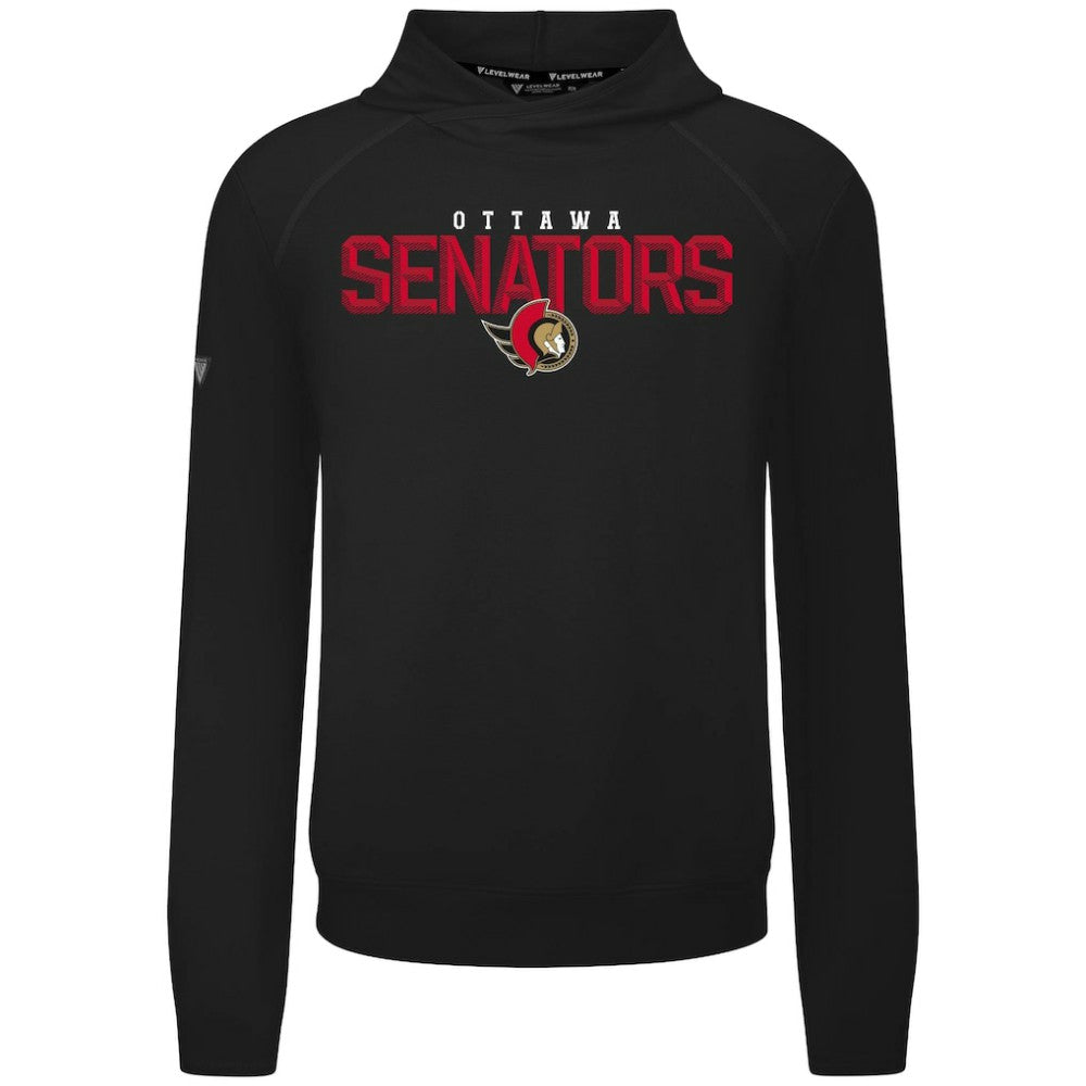 Ottawa Senators Levelwear Mandate Carve Tri-Blend Pullover Hoodie Black