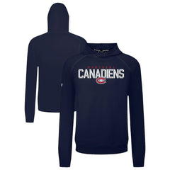 Montreal Canadiens Levelwear Mandate Carve Tri-Blend Pullover Hoodie Navy