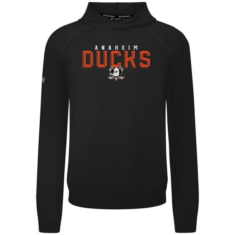 Anaheim Ducks Levelwear Mandate Carve Tri-Blend Pullover Hoodie Black