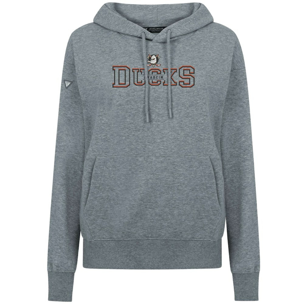 Anaheim Ducks Levelwear Women's Adorn Journey Pullover Hoodie Gray