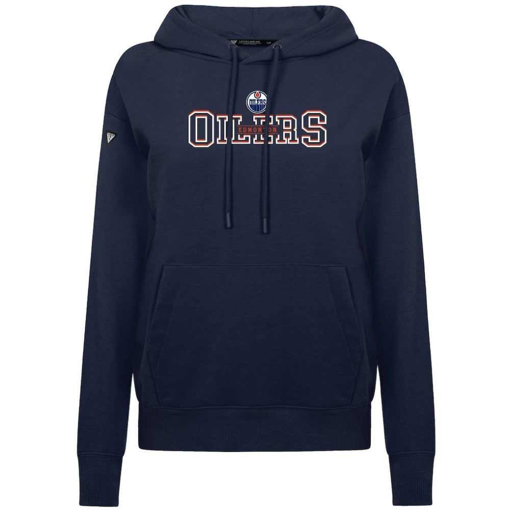 Edmonton Oilers Levelwear Women's Adorn Journey Pullover Hoodie Navy