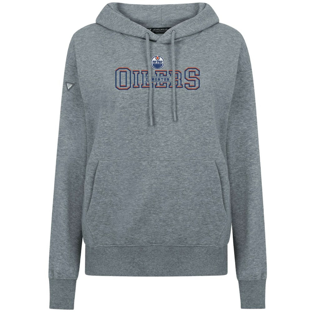 Edmonton Oilers Levelwear Women's Adorn Journey Pullover Hoodie Gray
