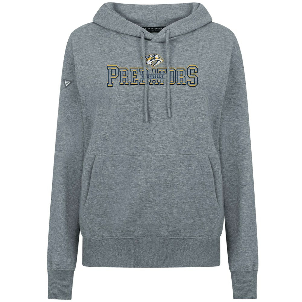 Nashville Predators Levelwear Women's Adorn Journey Pullover Hoodie Gray